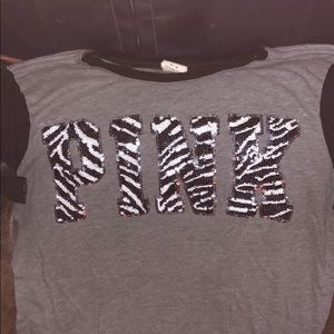 VS Pink Bling M babytee EUC